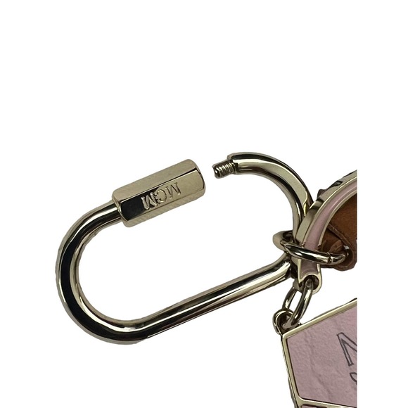 MCM Metal Pink Gold Bag Charm key chain Key Fob - Picture 3 of 6